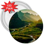 Mountains Trees Forest 3  Buttons (100 pack) 