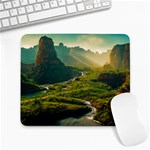 Mountains Trees Forest Large Mousepad