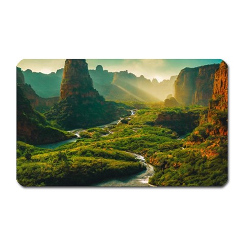 Mountains Trees Forest Magnet (Rectangular) from ArtsNow.com Front