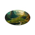 Mountains Trees Forest Sticker Oval (100 pack)