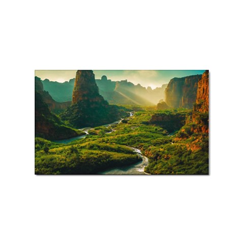 Mountains Trees Forest Sticker Rectangular (100 pack) from ArtsNow.com Front