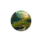Mountains Trees Forest Golf Ball Marker