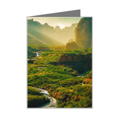 Mountains Trees Forest Mini Greeting Card from ArtsNow.com Left