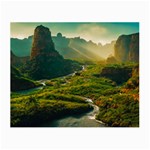 Mountains Trees Forest Small Glasses Cloth