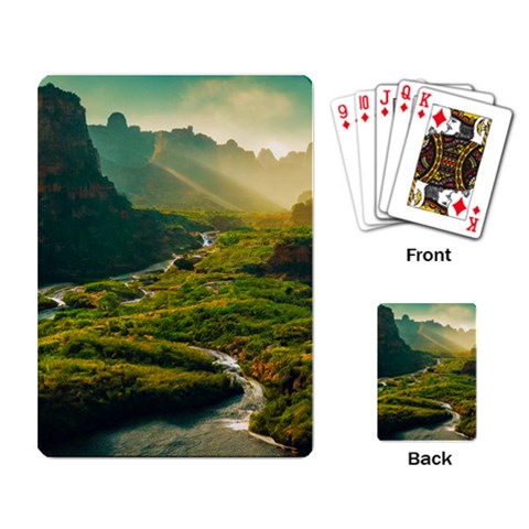 Mountains Trees Forest Playing Cards Single Design (Rectangle) from ArtsNow.com Back