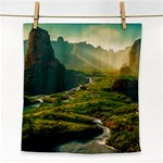 Mountains Trees Forest Face Towel