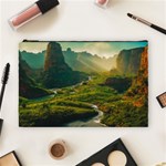 Mountains Trees Forest Cosmetic Bag (Large)