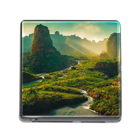 Mountains Trees Forest Memory Card Reader (Square 5 Slot) from ArtsNow.com Front