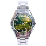 Mountains Trees Forest Stainless Steel Analogue Watch
