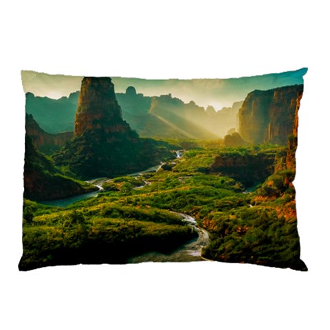 Mountains Trees Forest Pillow Case (Two Sides) from ArtsNow.com Back