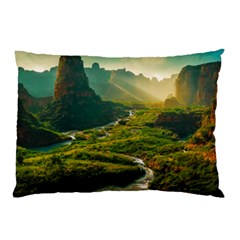 Mountains Trees Forest Pillow Case (Two Sides) from ArtsNow.com Back