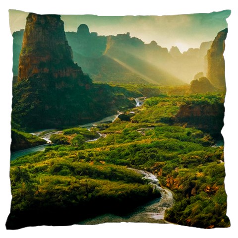 Mountains Trees Forest Large Cushion Case (Two Sides) from ArtsNow.com Front