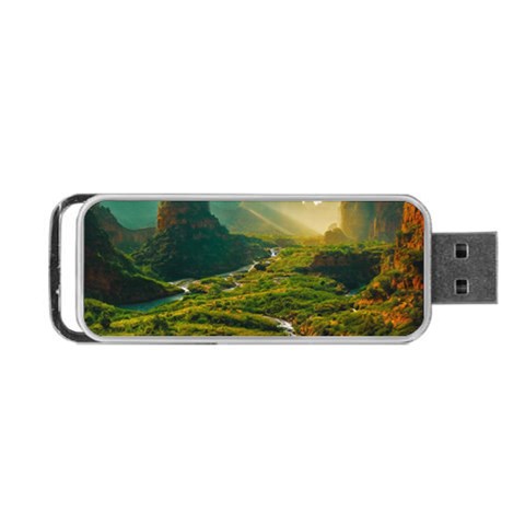 Mountains Trees Forest Portable USB Flash (One Side) from ArtsNow.com Front