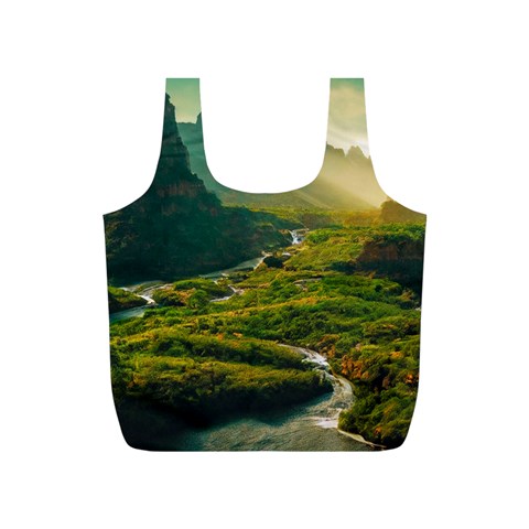 Mountains Trees Forest Full Print Recycle Bag (S) from ArtsNow.com Front