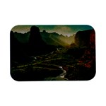 Mountains Trees Forest Open Lid Metal Box (Silver)  