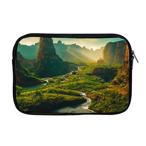 Mountains Trees Forest Apple MacBook Pro 17  Zipper Case from ArtsNow.com Front