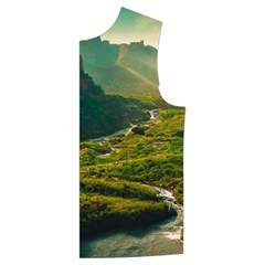 Mountains Trees Forest Kid s Button Up Puffer Vest from ArtsNow.com Front Left
