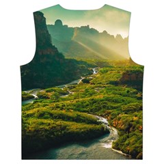 Mountains Trees Forest Kid s Button Up Puffer Vest from ArtsNow.com Back