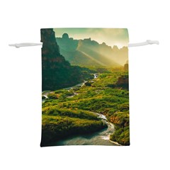 Mountains Trees Forest Lightweight Drawstring Pouch (L) from ArtsNow.com Front