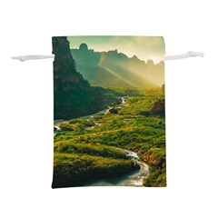 Mountains Trees Forest Lightweight Drawstring Pouch (L) from ArtsNow.com Back
