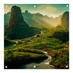 Mountains Trees Forest Banner and Sign 3  x 3 