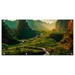 Mountains Trees Forest Banner and Sign 8  x 4 