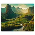 Mountains Trees Forest 50  x 40  Premium Plush Fleece Blanket (Small)