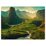 Mountains Trees Forest 40  x 30  Premium Plush Fleece Blanket (Extra Small)
