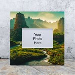 Mountains Trees Forest White Box Photo Frame 4  x 6 