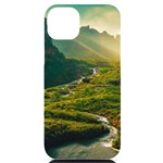 Mountains Trees Forest iPhone 14 Plus Black UV Print PC Hardshell Case