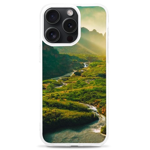 Mountains Trees Forest iPhone 15 Pro Max TPU UV Print Case from ArtsNow.com Front