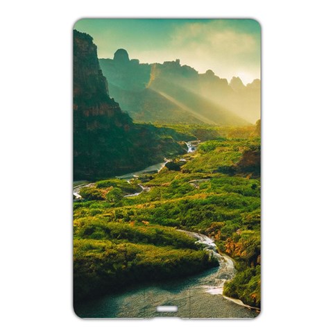 Mountains Trees Forest Name Card Style USB Flash Drive from ArtsNow.com Back