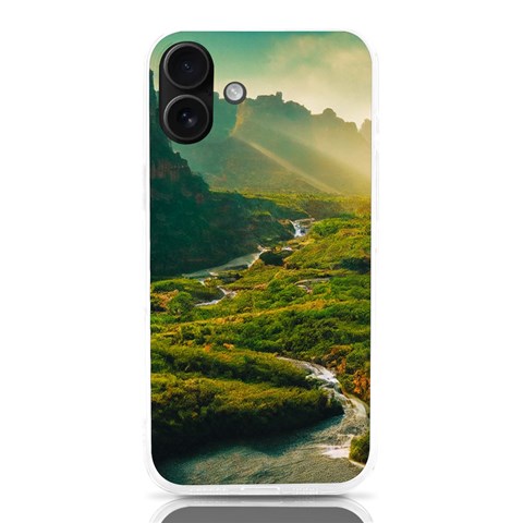 Mountains Trees Forest iPhone 16 Plus TPU UV Print Case from ArtsNow.com Front
