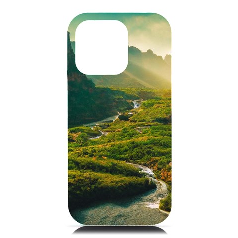 Mountains Trees Forest iPhone 16 Pro Max Black UV Print PC Hardshell Case from ArtsNow.com Front