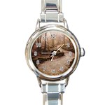 Path Trees Forest Fantasy Round Italian Charm Watch