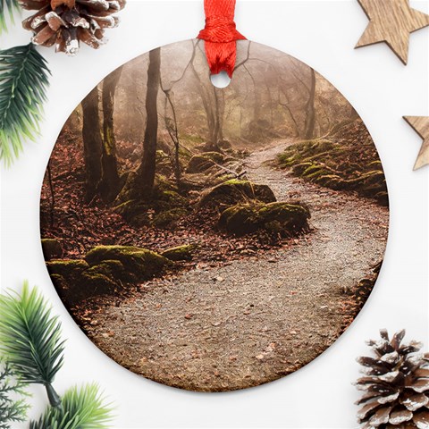Path Trees Forest Fantasy Ornament (Round) from ArtsNow.com Front
