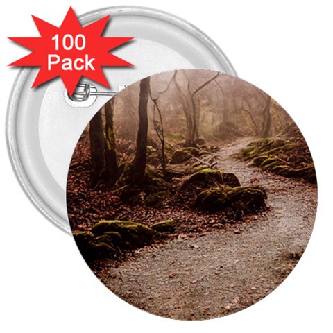 Path Trees Forest Fantasy 3  Buttons (100 pack)  from ArtsNow.com Front