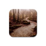 Path Trees Forest Fantasy Rubber Square Coaster (4 pack)