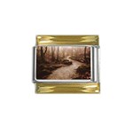 Path Trees Forest Fantasy Gold Trim Italian Charm (9mm)