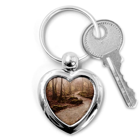 Path Trees Forest Fantasy Key Chain (Heart) from ArtsNow.com Front