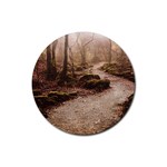 Path Trees Forest Fantasy Rubber Round Coaster (4 pack)