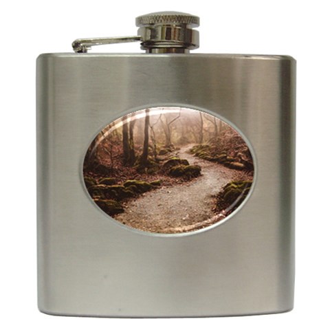 Path Trees Forest Fantasy Hip Flask (6 oz) from ArtsNow.com Front