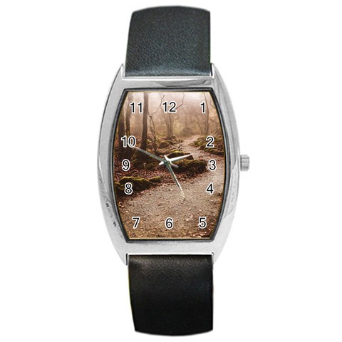 Path Trees Forest Fantasy Barrel Style Metal Watch from ArtsNow.com Front