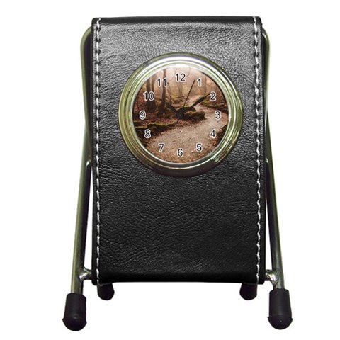 Path Trees Forest Fantasy Pen Holder Desk Clock from ArtsNow.com Front