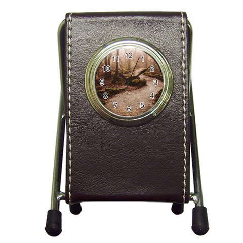 Path Trees Forest Fantasy Pen Holder Desk Clock from ArtsNow.com Front