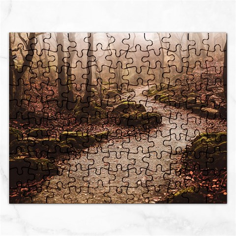 Path Trees Forest Fantasy Rectangular Jigsaw Puzzl from ArtsNow.com Front