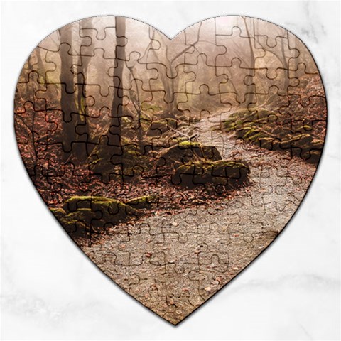 Path Trees Forest Fantasy Jigsaw Puzzle (Heart) from ArtsNow.com Front