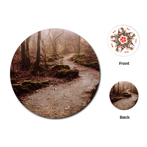 Path Trees Forest Fantasy Playing Cards Single Design (Round) from ArtsNow.com Front