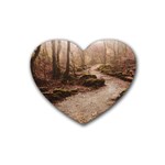 Path Trees Forest Fantasy Rubber Heart Coaster (4 pack)
