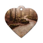 Path Trees Forest Fantasy Dog Tag Heart (Two Sides)